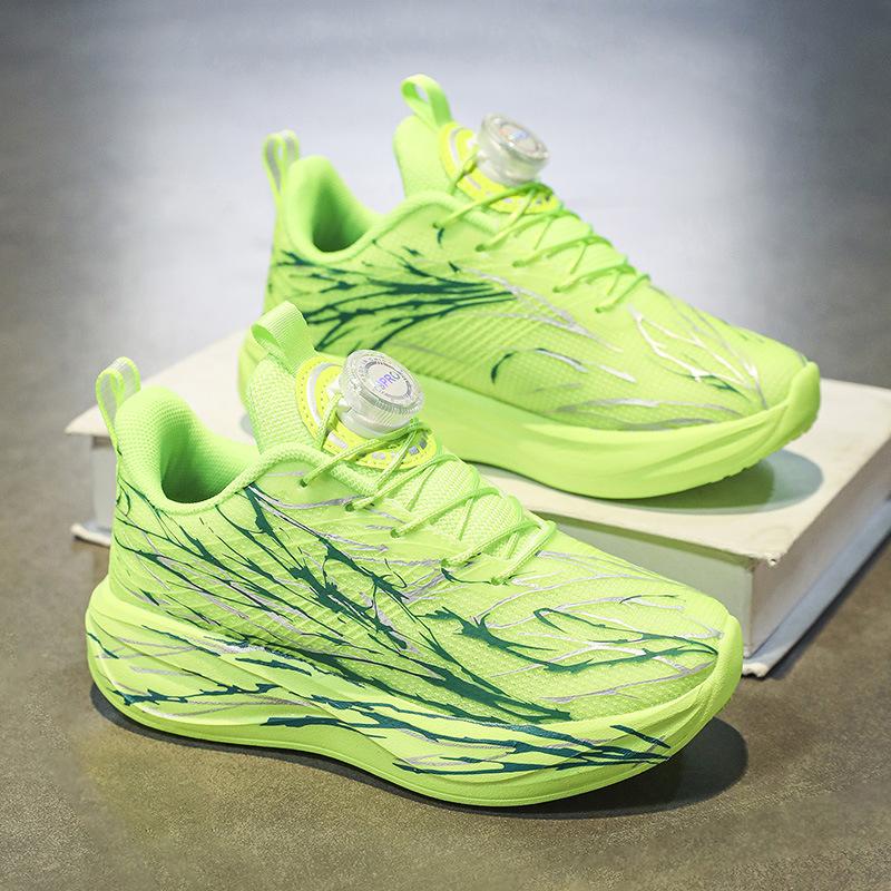 2025 autumn new heartbeat double net breathable boys racing body test versatile student training shoes girls running shoes