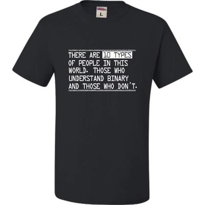 Adult There Are 10 Types Of People In This World Binary Fun T-Shirt