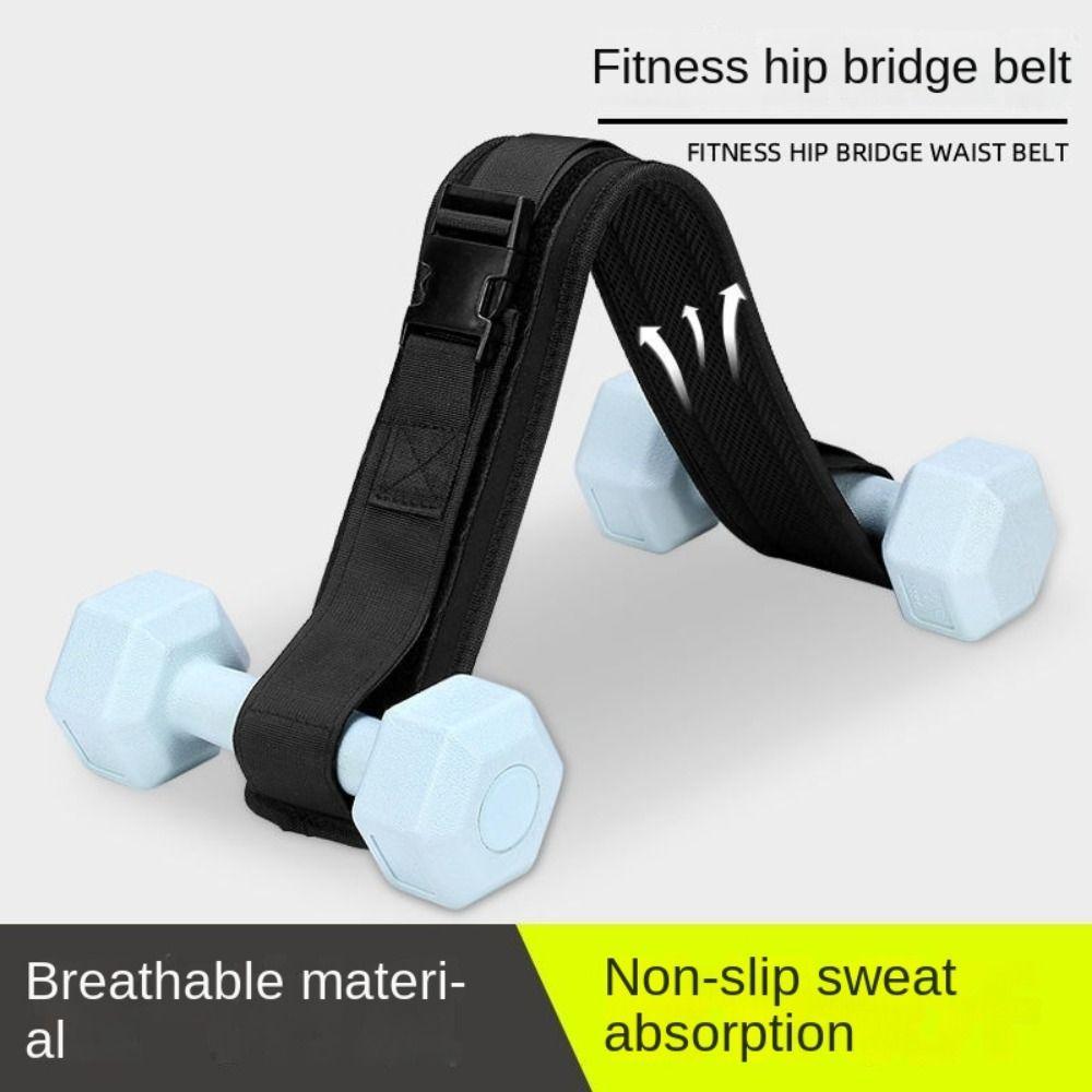 Easy To Use Hip Thrust Belt Pro-Grade Adjustable Dumbbell Booty Belt Enhance Strength Non Slip Waist Trainer Belt Home Workouts