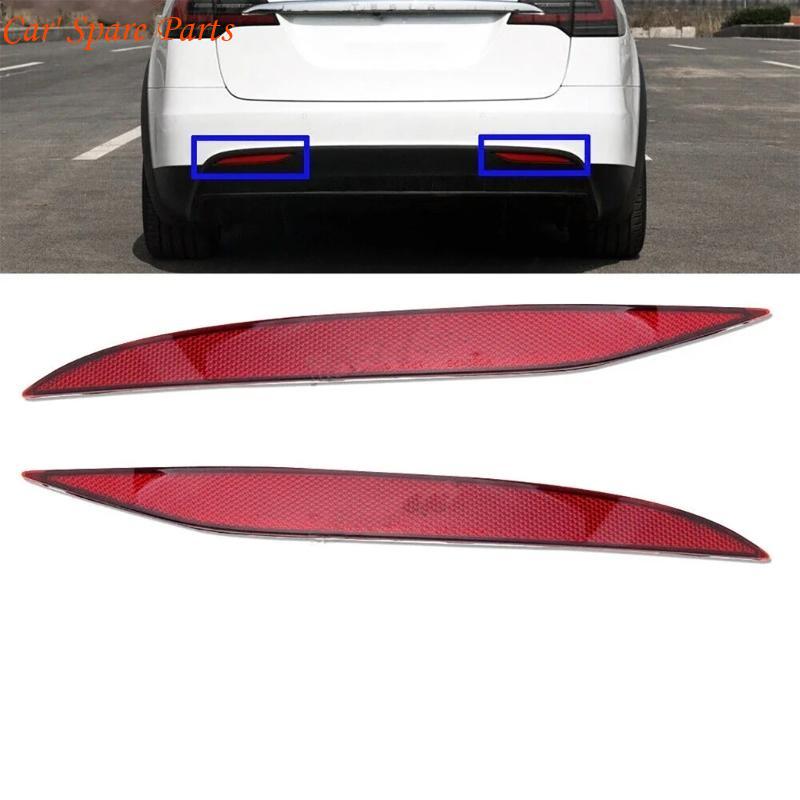 Y4UA 1Pair Car Marker Lights Lens Trim for 2016-2026 Rear Bumpers Reflector 1034342-00-C 1034343-00-C