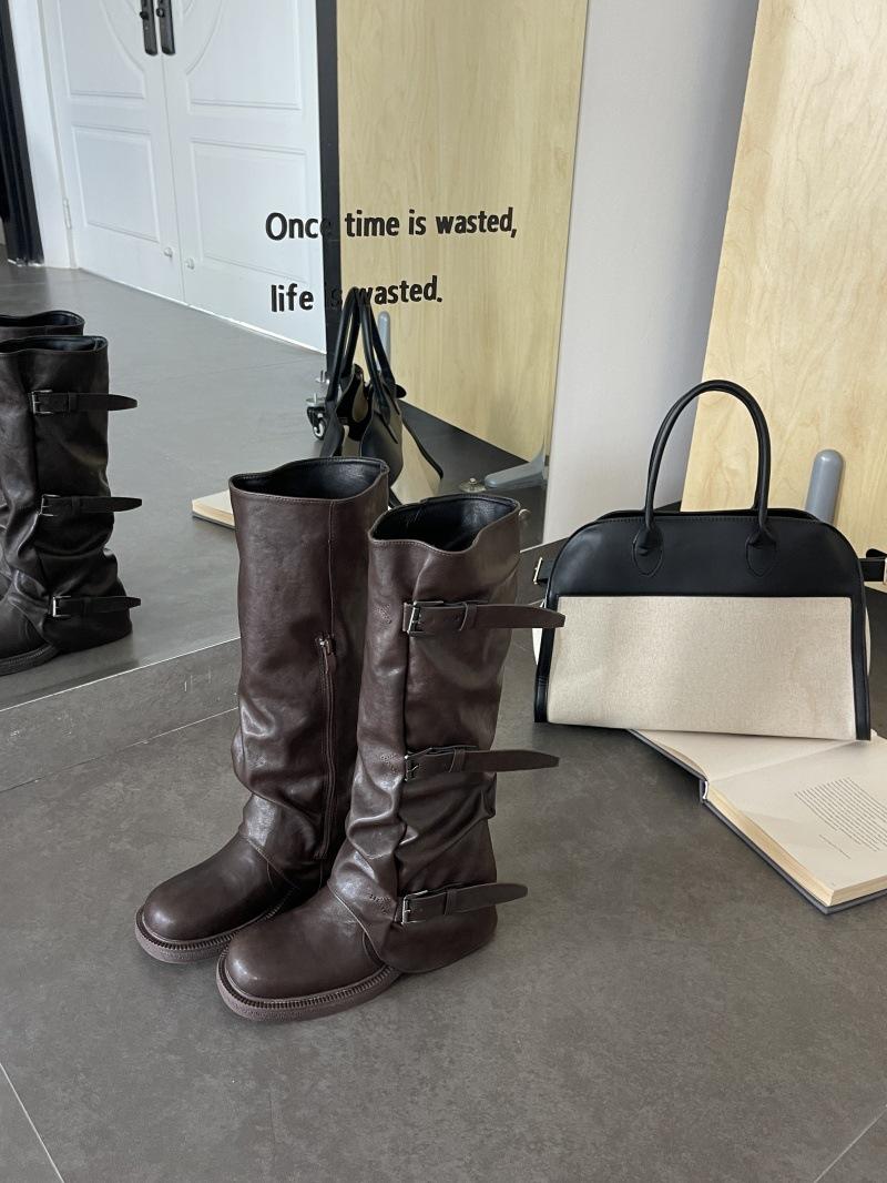 

2025 нишевые ретро ботильоны на толстом каблуке средней высоты в стиле вестерн, ковбойские ботильоны с меховой подкладкой, ранняя осень, ботинки мартин, французские рыцарские ботинки 40 коричневый