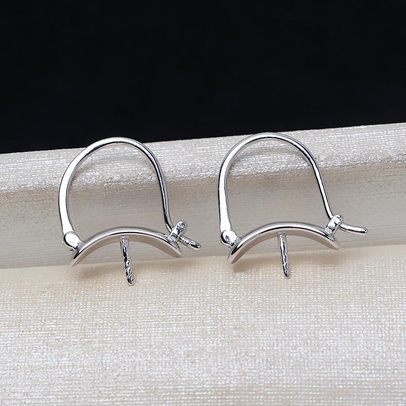 DIY S925 Silver Earrings with 12mm Pearl Holder Dong Qing 3842