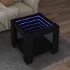 LED Coffee Table, Black, 53x53x45 Cm