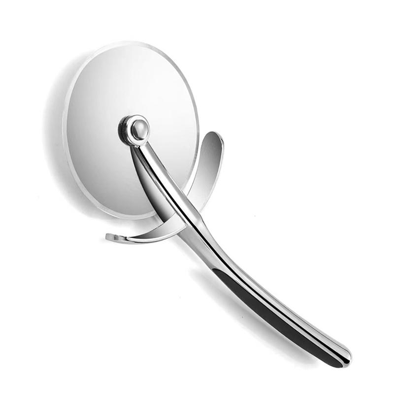 2024 Hot Selling Zinc Alloy Pizza Peel Pizza Cutter Knife Manual Pizza Wheel светло-серый