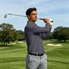 Men's Quick Dry Breathable Golf Polo Shirt Long Sleeve Button Collar Athletic Casual Shirt Sportswear