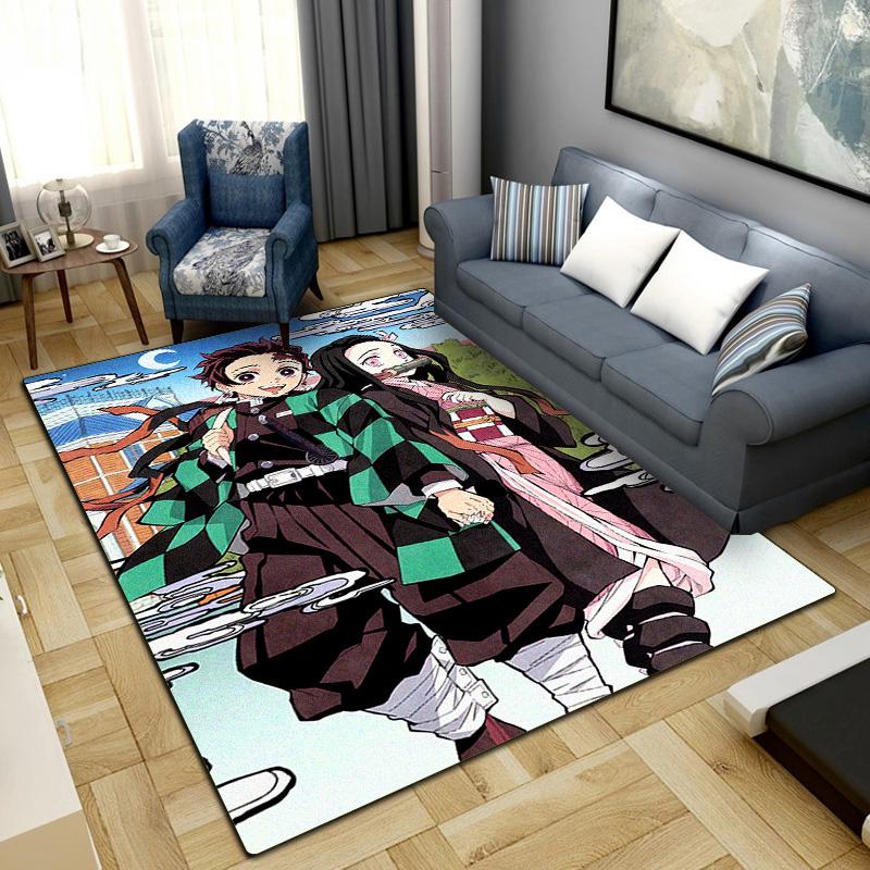 Demon Slayer Tanjiro Nezuko Rug for Home Decoration,Washable Non-slip Large Rug Floot Mat LXRa4