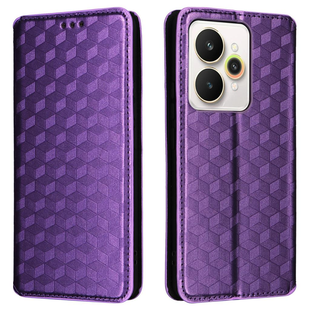 For Realme 15 Pro 5G/15 5G Case Wallet Rhombus Imprinted Leather Phone Cover