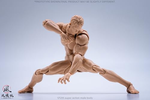 WIND TOYS 1/12 Scale PVC & POM Super Articulated Figure, Male Body, Normal