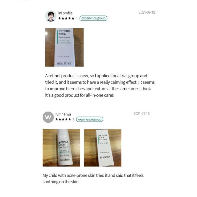 60pcs/60ml_[INNISFREE] Retinol Cica Repair Ampoule 1ml (Sample Sachet)