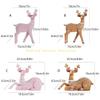  Christmas Reindeer Resin Ornament Weather Resistant Indoor Outdoor Festival Display Deer Statue Decoration