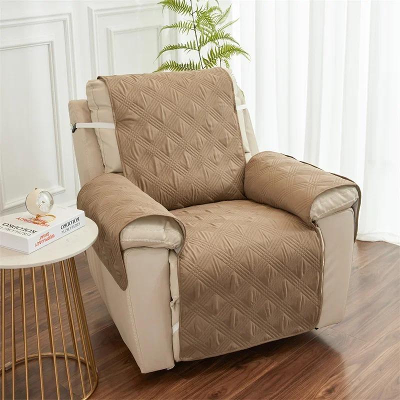 Quilted Anti-wear Recliner Sofa Cover for Living Room Dog Pet Kid Anti-Slip Couch Cushion Slipcover Armchair Furniture Protector