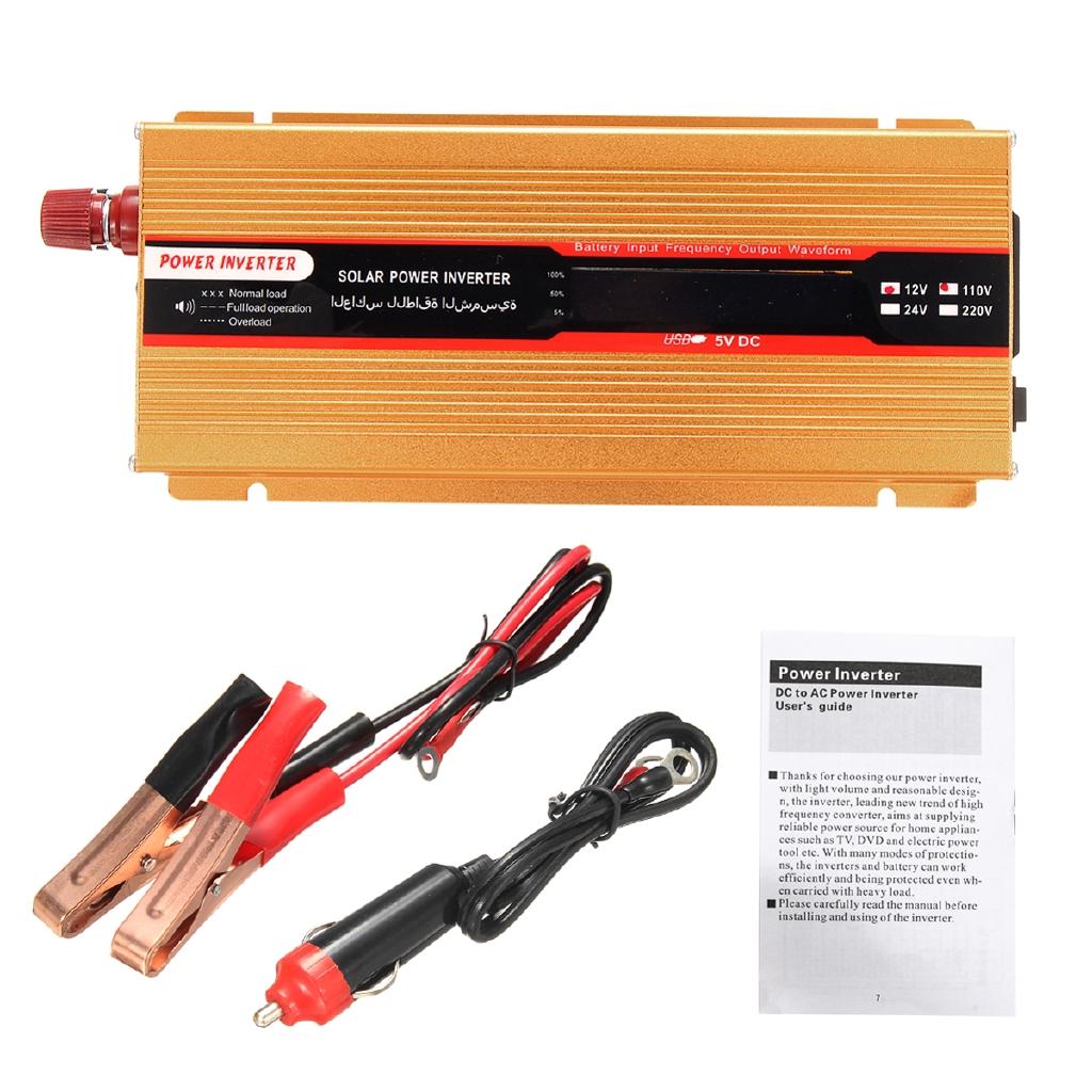 6000W Car Power Inverter 12/24V To 220/110V Converter USB Modified Sine Wave Overload Protection High Conversion Sturdy