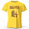 BUT FIRST COFFEE Cozy Printed Men's T-Shirt Oversized Playful Graphic Tees for Women Tops Tees Casual Streetwear