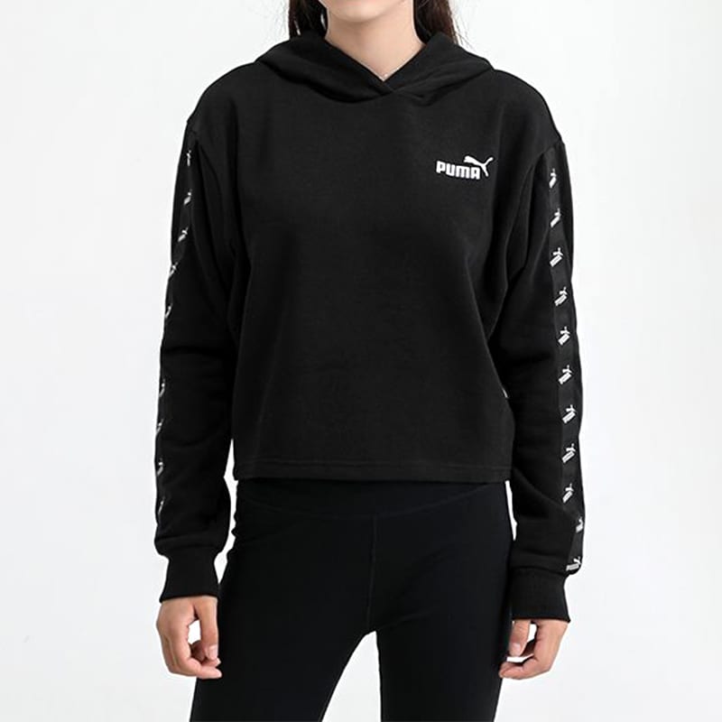 PUMA Sweatshirts Women's Black Hooded Moderate Regular 586592-01