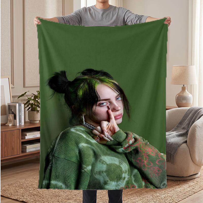 Billie Eilish Weiche Warme Flanelldecken Bequeme Decke für Heimdekoration Geschenke