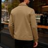 Men S Casual Slim Fit Single Breasted Collared Long Sleeve Solid Color Warm Jacket
