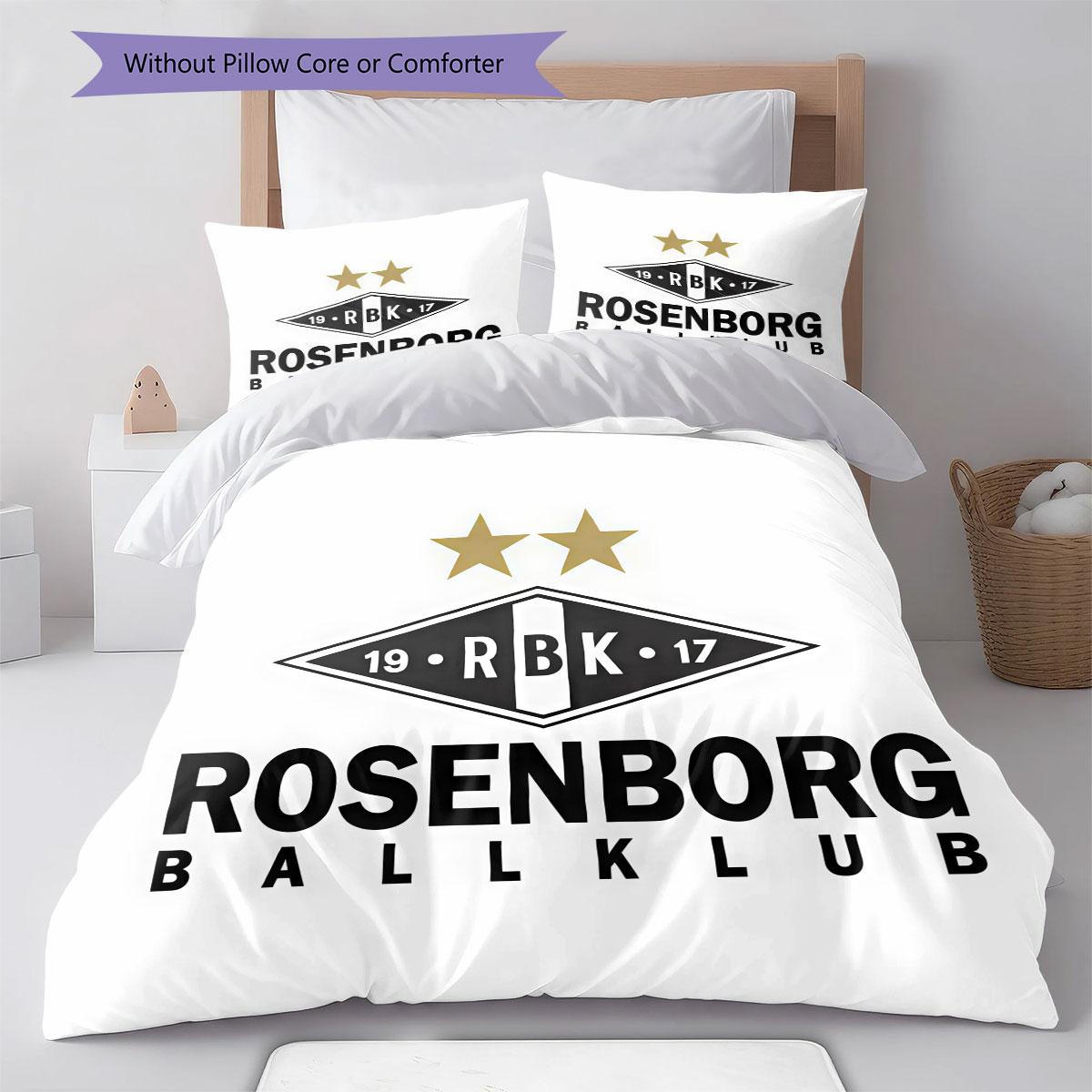 Rosenborg Ballklub Bedding Quilt Set Quilt Cover Pillowcase Home Decoration Birthday Gift (1 * duvet cover + 2 * pillowcase, without core) 135x200cm