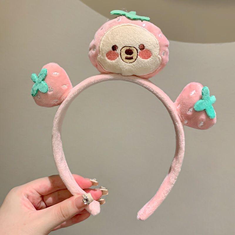 Cartoon Plush Headband: Cute Hair Accessory for Women & Kids, Perfect for Face Washing