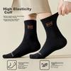 MIIOW 5 Pairs of Pure Cotton 100% Men's Socks, Mid-Calf Autumn And Winter Socks for Men, Breathable And Odor-Resistant Business Long Socks