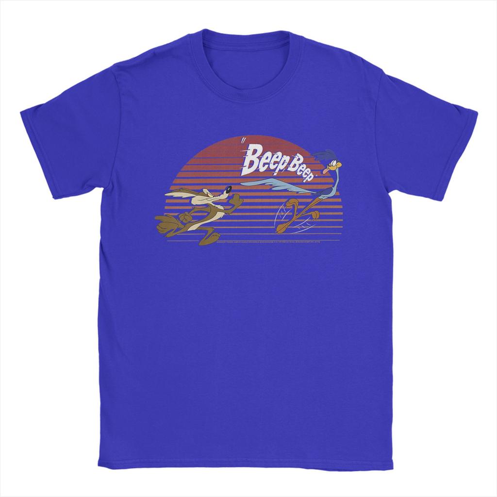 Wile E. Coyote And The Road Runner T-Shirt Beach Beep  Trendy Cool T Shirts Men Cotton Crew Neck 5XL 6XL Tees Streetwear Tops