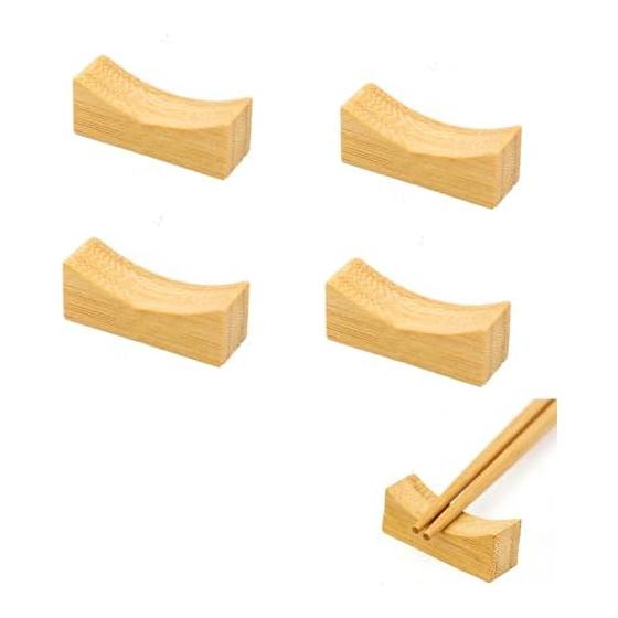Wooden Chopstick Rests, Set of 10, Natural Wood, Japanese Style Chopstick Holders/Stands, Spoon Rests, for Home, Restaurant, Commercial Use, Gift
