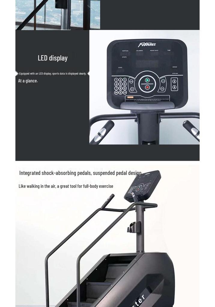 Indoor Stair Climber with LCD Display & Heart Rate Monitor
