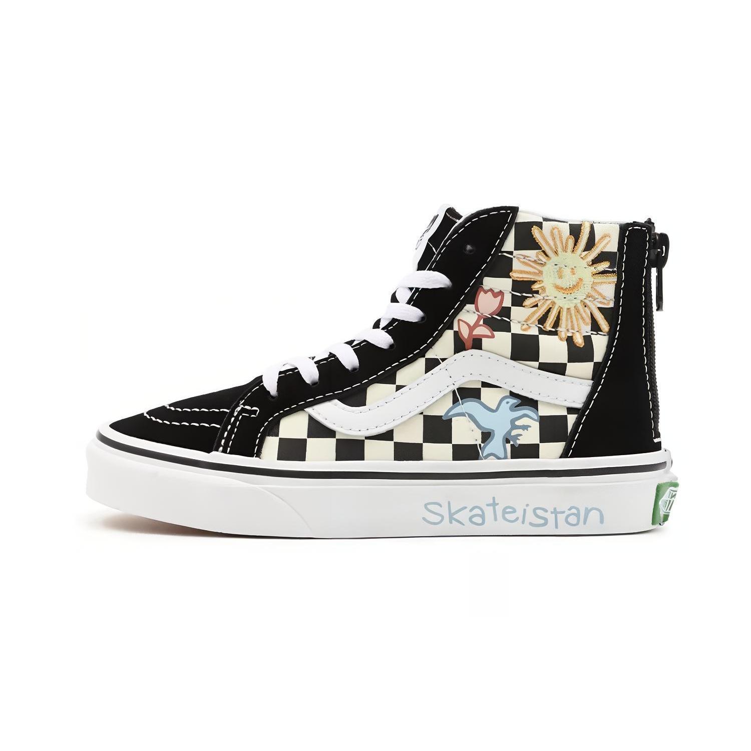 (PS) Vans x Skateistan SK8-HI Zip Black White Kids VN000W9W89C EU 31.5