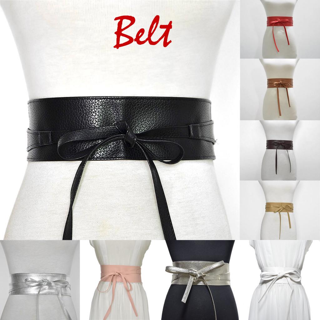 Buy 1pc Women's Leather Bag Widebrimmed Selfbinding Belt Straps Belt