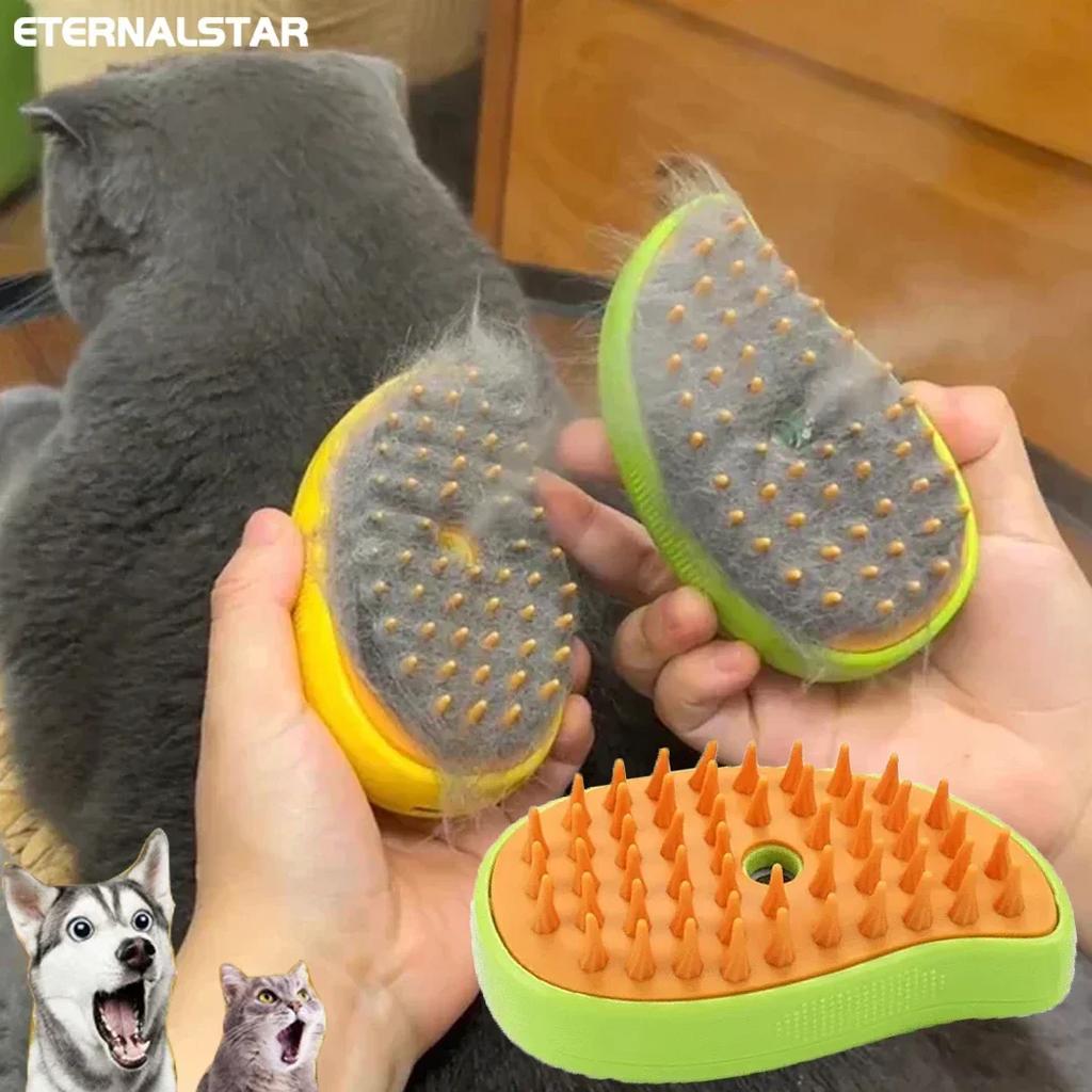 3 in 1 Shedding Combs Electric Steamy Brush for Cat and Dog Steam Brush Electric Sprayer for Massage Pet Grooming Tool