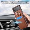 multifunction Card Slot Lychee leather Phone Case for Samsung Z Flip 6 5 4 3 7 5G Ring Holder Shockproof Back Cover for Z Flip6
