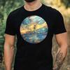 T-Shirt Men Dragonfly Magic Motif Cotton Size XS To 5XL
