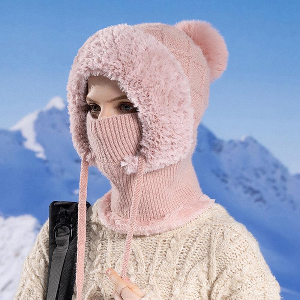Ear Protection Balaclava Hat Winter Mask Neck Integrated Hooded Cap New Warmth Cover Hat  Outdoor