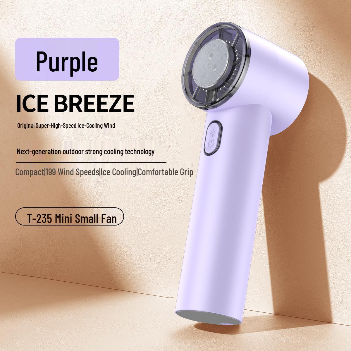 

Introducing: T235 Ice Cooling Handheld Fan - Portable, Rechargeable, with Ultra-Long Battery for Outdoor Use. 120*47*42 mm