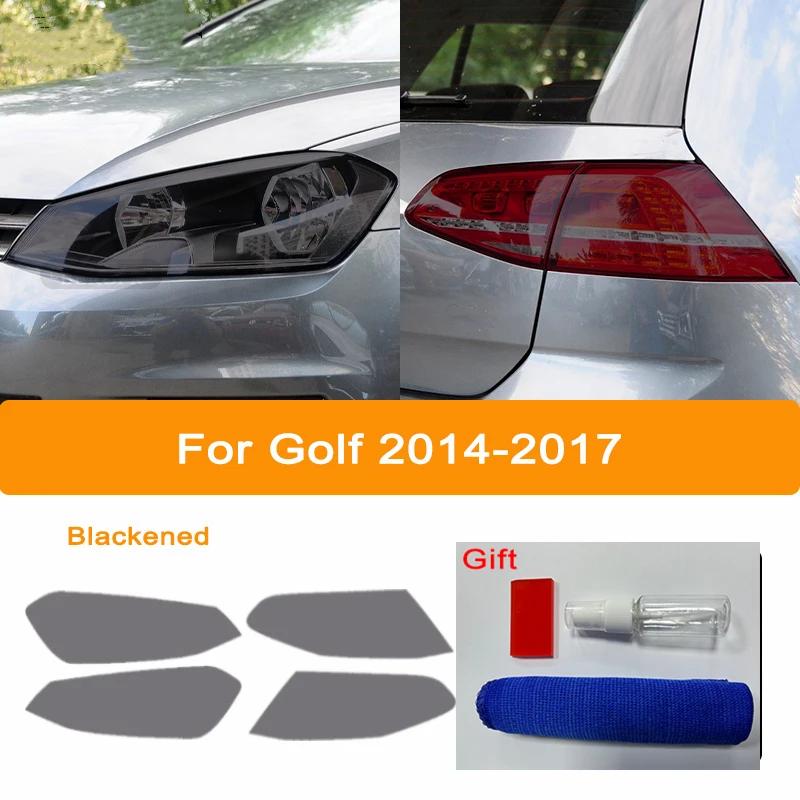 TPU Car Headlights Taillights Black Protective Film Transparent Sticker Refit For Volkswagen VW Golf 7 8 MK7 MK7.5 MK8 2014-