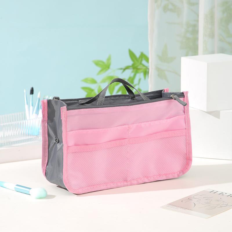 Multifunctional Bi-Fold Storage Bag Double Zipper Large Capacity Storage Arrangement Makeup Toiletries Large Classification Bag
