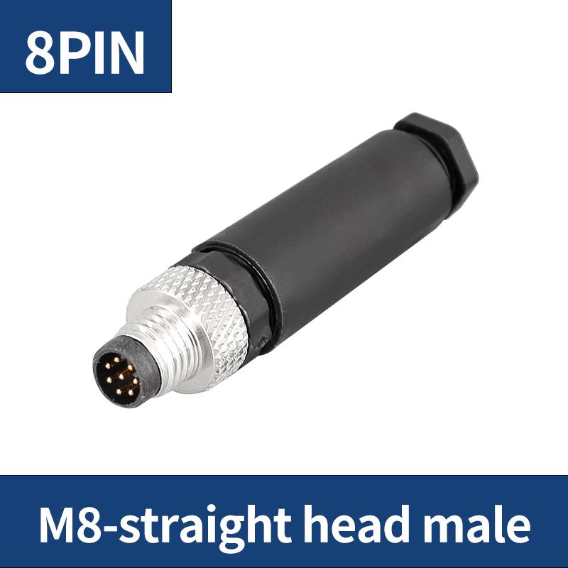 KRE 3/4/5/6/8 Pin Male Female Straight Aviation Plug Socket Sensor Cable M8 Waterproof Connectors