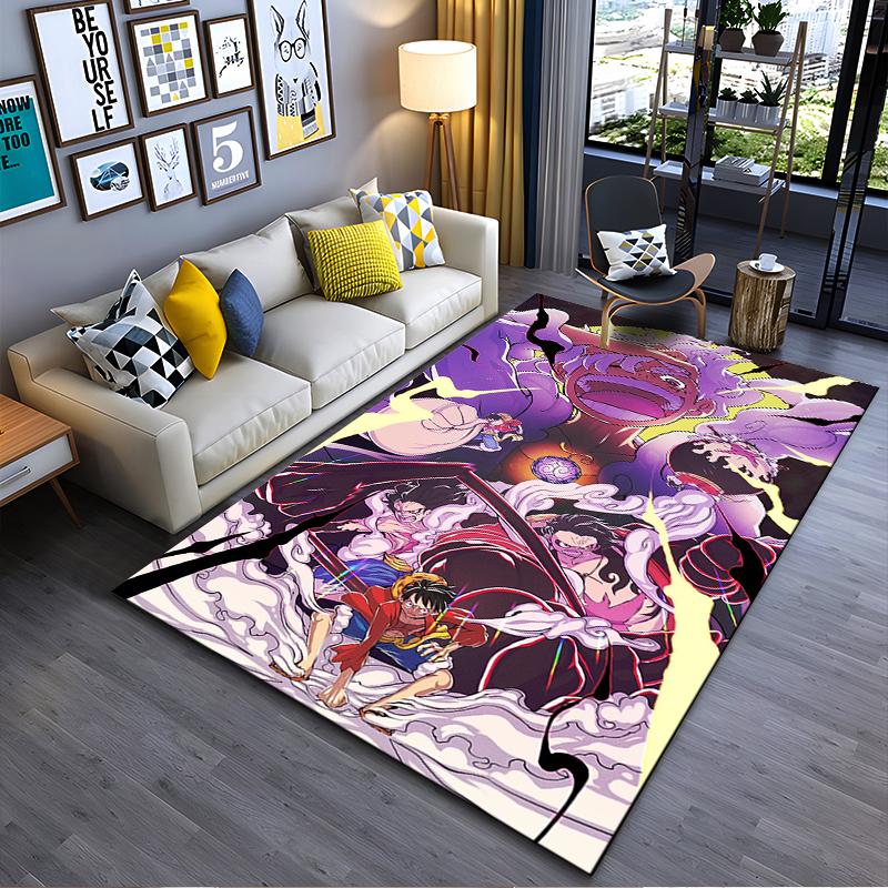 

Luffy reinforced printed non-slip flannel carpet, machine washable, soft carpet for home decoration in living room and bedroom 40x60cm( 15x23in )