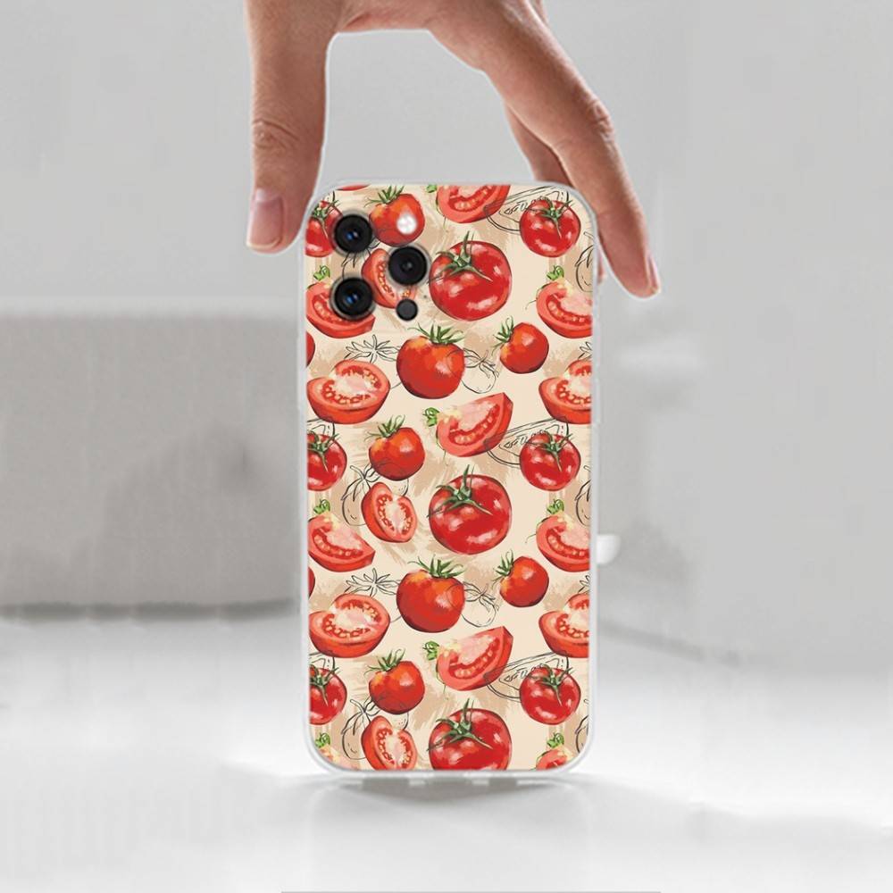 Fruit P-Painting For iPhone 12,Mini,16,X,13,XR,15,Pro,17,Plus,11,Max,14,SE,XS,Transparent Soft Cover Case