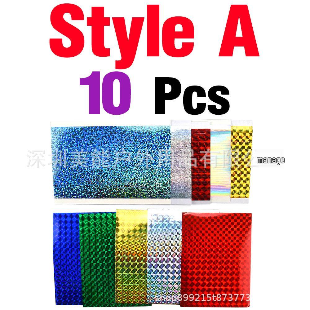 DIY Olta Yemleri İçin 10 Adet Lazerli Parlak Balık Pullu Çıkartma