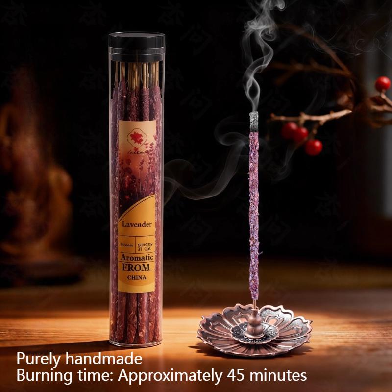 Handmade Petals Incense Stick Roses Osmanthus Jasmine Gardenia Lavender Hotels Indoor Purify The Air Calm The Mind Joss Stick Lavender
