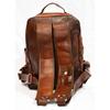 Neue echte Laptop braun echtes Leder Ziege Tasche Rucksack Rucksack Vintage Messeng