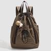 Schoolbag New Japanese Outdoor Hiking Korean Edition Fashion Drawstring Backpack Folded Nylon Leisure Backpack