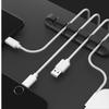 7-hole Cable Manager USB Cable Fixed Hub Self-adhesive Power Cord Fixed Clip Headphone Winder
