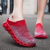Fashion New Unisex Cross-border foreign trade spring and autumn large size couple flying woven socks shoes a pedal half slippers 35-48