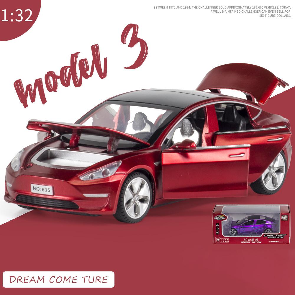 1:Model 32 v měřítku 3, litá slitina, autíčko, stahovací vozidlo se zvukem a světlem pro děti Dárková kolekce pro dospělé