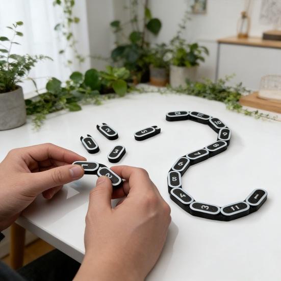 12-Inch Wargaming Chain Ruler Modular Snap-Fit Chain Measuring Tool with 12 Detachable 1-Inch Links Combat Gauge for RPG Tabletop Miniatures Terrain