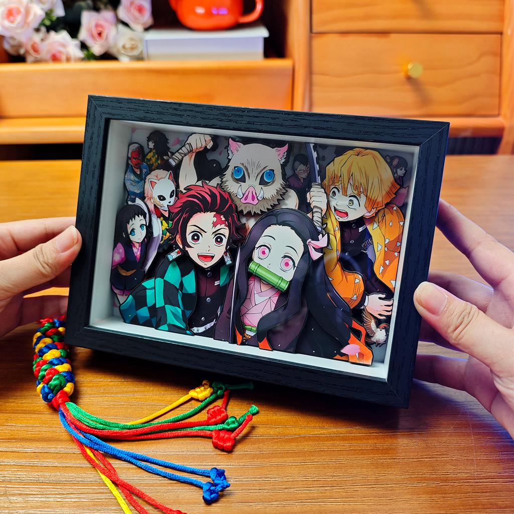Anime Umgebung Chara Figur Ständer Malerei Handgemachtes Geschenk Zangetsu Familie Ganzes Bild Handgemachtes Spielzeug Sammlerstück