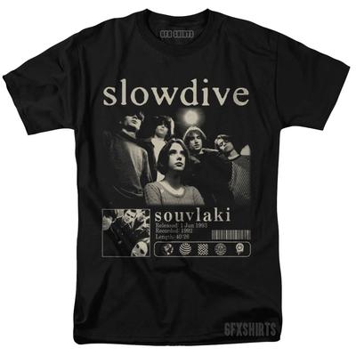 Slowdive Shirt Tour Konzert Merch Poster Vntg Grafikdesign T-Shirt