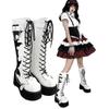 Platform  New Design Gothic Street Women Boots Wedge High Heel Mary Janes Cosplay Dark Black Shoes For Woman Lolita Booties
