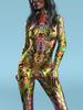 Mehrfarbiger Druck Feier Party Damen Kinder Regenbogen Sexy Skinny Jumpsuit Tragen Onesie Cosplay Kostüm Elastische Bodysuits Strampler